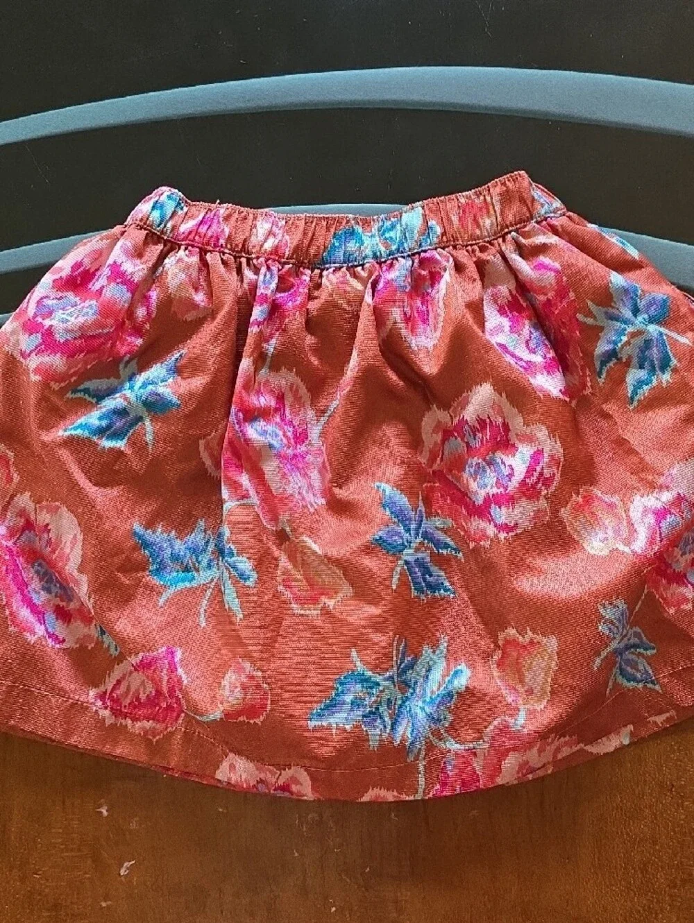 Gymboree Rust Skirt with Pink and Blue Accents